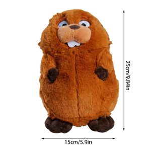 Standing Brown Beaver Plush